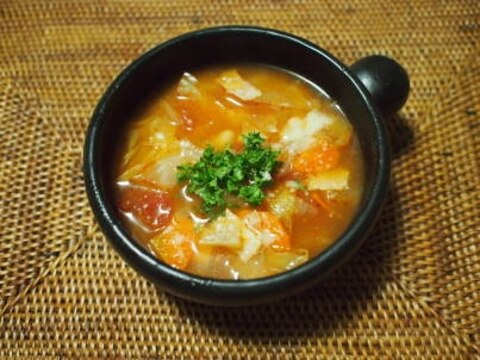 栄養満点☆大豆入りトマトスープ